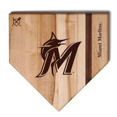 Miami Marlins Baseball Home Plate Cutting Board