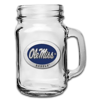 University of Mississippi - Ole Miss Blue Mason Jar Mug