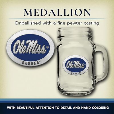 University of Mississippi - Ole Miss Blue Mason Jar Mug