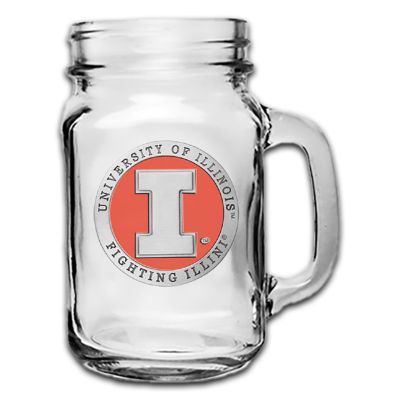 Illinois Fighting Illini Mason Jar Mug