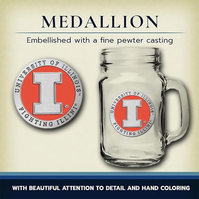 Illinois Fighting Illini Mason Jar Mug
