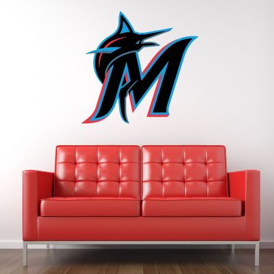 Baseball Wall Decals - Baseball Team Logos - Miami Marlins Cap Insignia