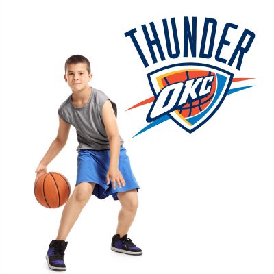 Basketball Wall Decals - Basketball Team Logos - Oklahoma City Thunder