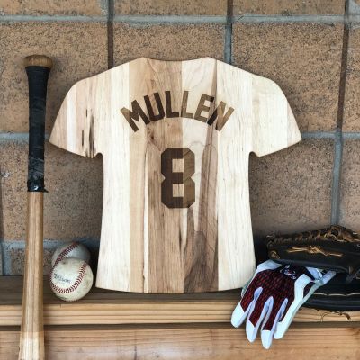 Personalized Jersey Style Cutting Board Add Your Name and Number