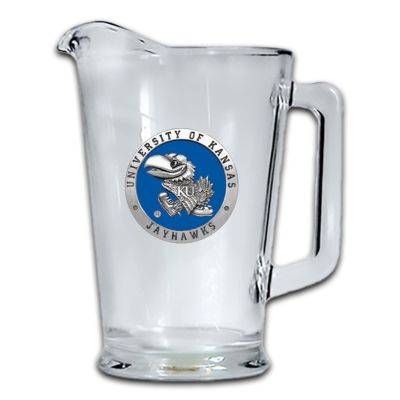 University of Kansas Jayhawks Glass Pitcher