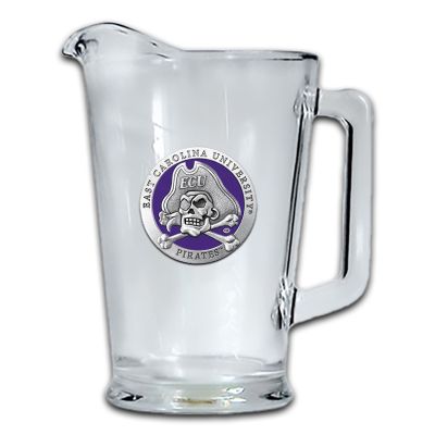 East Carolina University Pirates Glass Pitcher