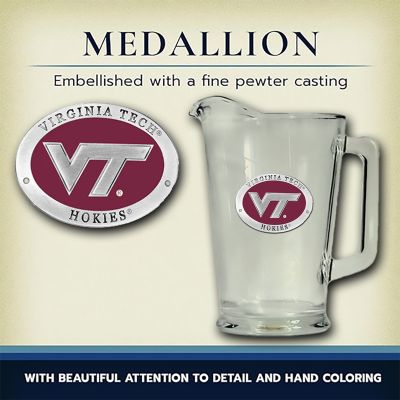 Virginia Tech VT Logo Glass Pitcher