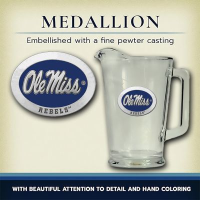 University of Mississippi - Ole Miss Blue -  Glass Pitcher