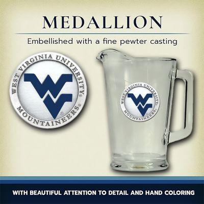 West Virginia University Mountaineers Glass Pitcher