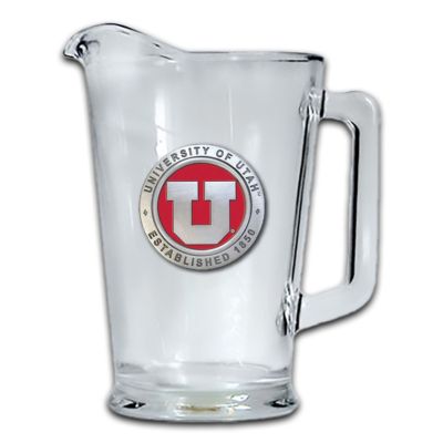 University of Utah Glass Pitcher