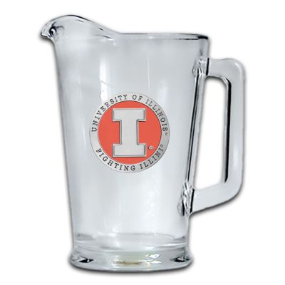 Illinois Fighting Illini Glass Pitcher