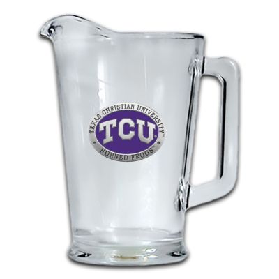 Texas Christian University - Horned Frogs Glass Pitcher