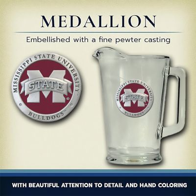 Mississippi State University "M" Logo -  Glass Pitcher