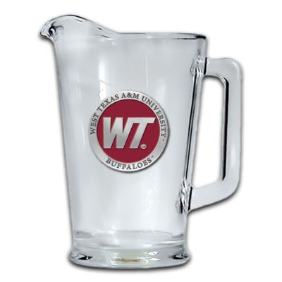 West Texas A&M University Buffaloes Glass Pitcher