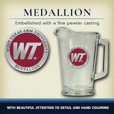 West Texas A&M University Buffaloes Glass Pitcher