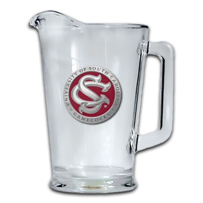 South Carolina Gamecocks SC Logo -  Glass Pitcher