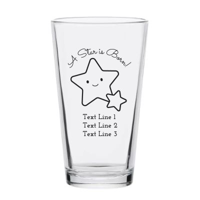 Personalized 16 oz Custom Pint Glasses - A Star Is Born - Customized Pint Glasses