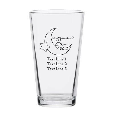 Personalized 16 oz Custom Pint Glasses - A Gift From Above - Customized Pint Glasses