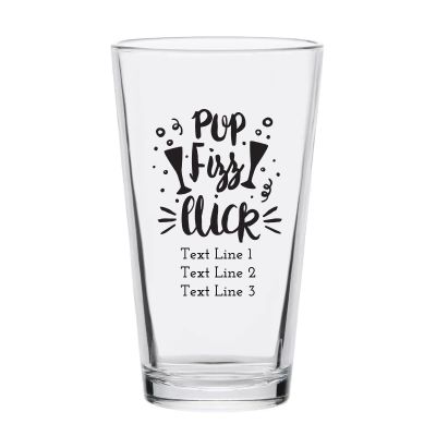Personalized 16 oz Custom Pint Glasses - Pop Fizz Click - Customized Pint Glasses