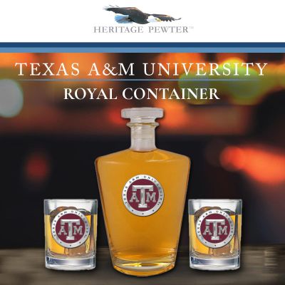 Texas A&M - Royal Decanter with 2 Double Old Fashioned Glasses