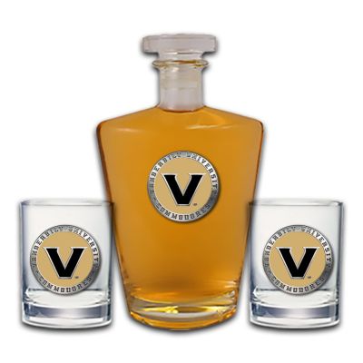 Vanderbilt University Commodores - Royal Decanter with 2 Double Old Fashioned Glasses