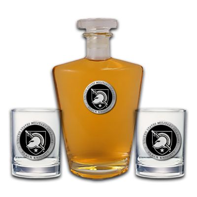 US Military Academy - Royal Decanter with 2 Double Old Fashioned Glasses