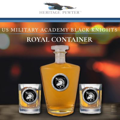 US Military Academy - Royal Decanter with 2 Double Old Fashioned Glasses