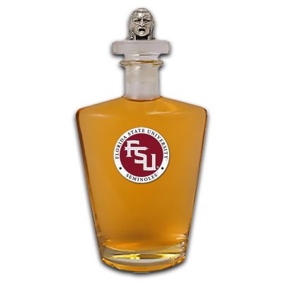 Florida State University Royal Decanter with 3D Topper