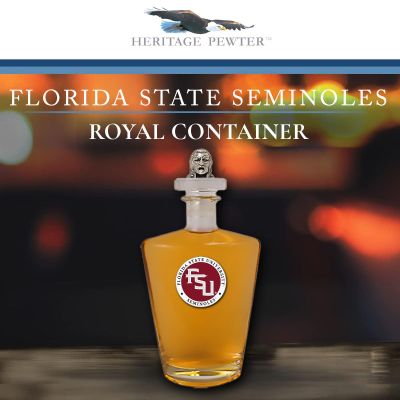 Florida State University Royal Decanter with 3D Topper