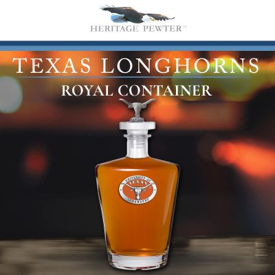 University of Texas Longhorns Royal Decanter with 3D Topper