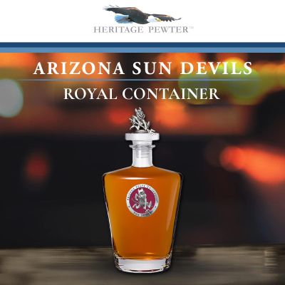 Arizona State-Sparky Logo Royal Decanter with 3D Topper