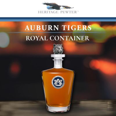 Auburn University Tigers Royal Decanter with 3D Topper