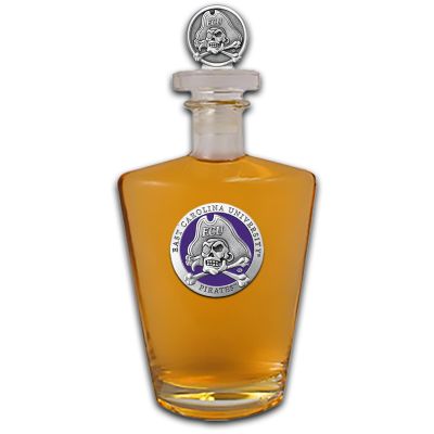 East Carolina University Pirates Royal Decanter with 3D Topper