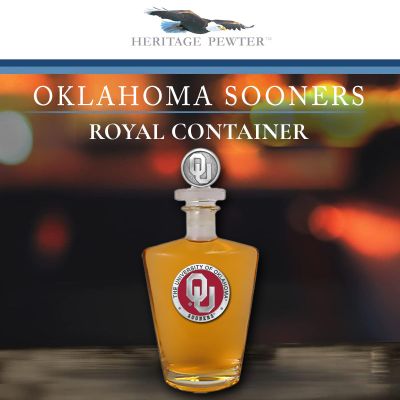 University of Oklahoma Sooners Royal Decanter with 3D Topper