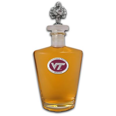 Virginia Tech VT Logo Royal Decanter with 3D Topper