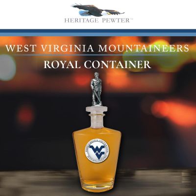 West Virginia University Mountaineers Royal Decanter with 3D Topper