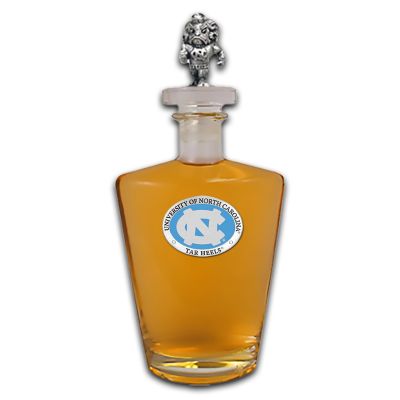 North Carolina Tarheels Royal Decanter with 3D Topper