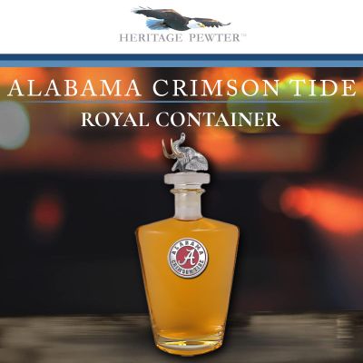 University of Alabama Crimson Tide Royal Decanter with 3D Topper