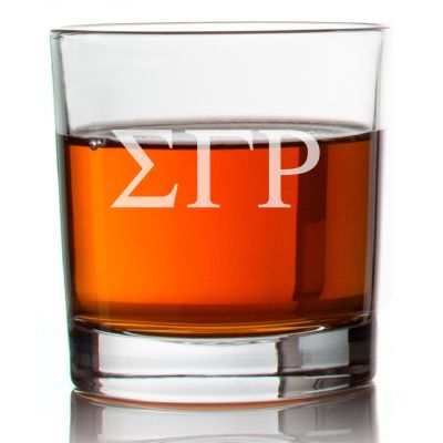 Custom Engraved Sigma Gamma Rho Rocks Glass - Personalized Whiskey Glasses - 2pcs