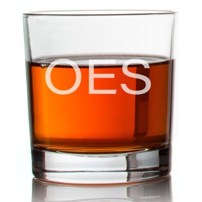 Custom Engraved Order Of Eastern Star Rocks Glass - Personalized Whiskey Glasses - 2pcs