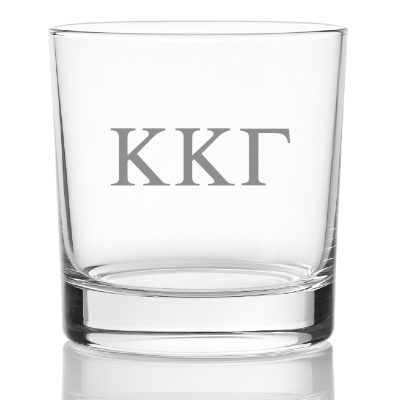 Custom Engraved Kappa Kappa Gamma Rocks Glass - Personalized Whiskey Glasses - 2pcs