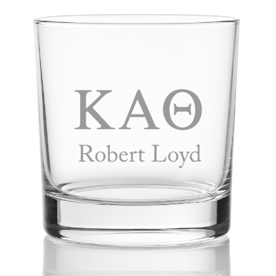 Custom Engraved Kappa Alpha Theta Rocks Glass - Personalized Whiskey Glasses - 2pcs