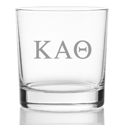 Custom Engraved Kappa Alpha Theta Rocks Glass - Personalized Whiskey Glasses - 2pcs