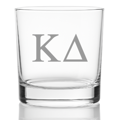 Custom Engraved Kappa Delta Rocks Glass - Personalized Whiskey Glasses - 2pcs