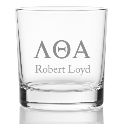 Custom Engraved Lambda Theta Alpha Rocks Glass - Personalized Whiskey Glasses - 2pcs