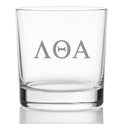 Custom Engraved Lambda Theta Alpha Rocks Glass - Personalized Whiskey Glasses - 2pcs