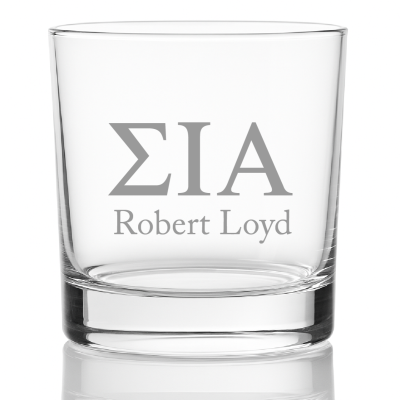 Custom Engraved Sigma Iota Alpha Rocks Glass - Personalized Whiskey Glasses - 2pcs