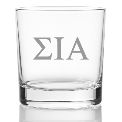 Custom Engraved Sigma Iota Alpha Rocks Glass - Personalized Whiskey Glasses - 2pcs