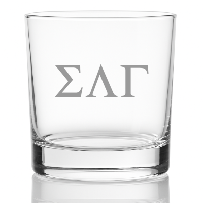 Custom Engraved Sigma Lambda Gamma Rocks Glass - Personalized Whiskey Glasses - 2pcs