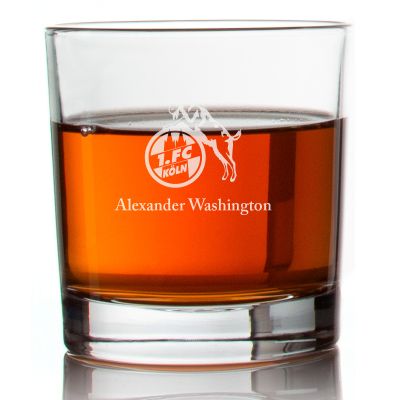 Engraved FC Cologne Rocks Glass - Germany Football - Personalized Whiskey Glasses - Man Cave Gift Ideas - Gifts For Him - Soccer Fanatic - 2pcs
